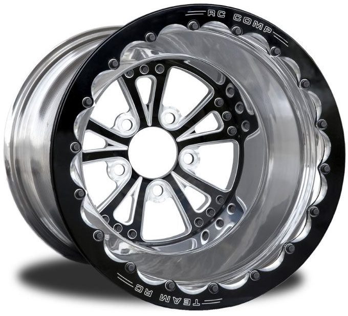 RC Comp Torx 15" x 8" Rear Wheel, Black with Eclipse Finish - RCCSA50X1P1E-01E RCCSA50X1P1E-01E