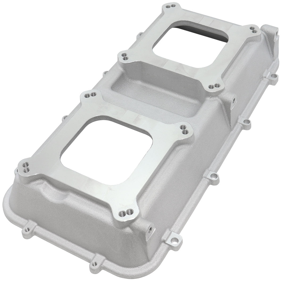 Aeroflow Top Plate with Dual Carburettor Flange, Natural Cast Finish - AF6085-0000