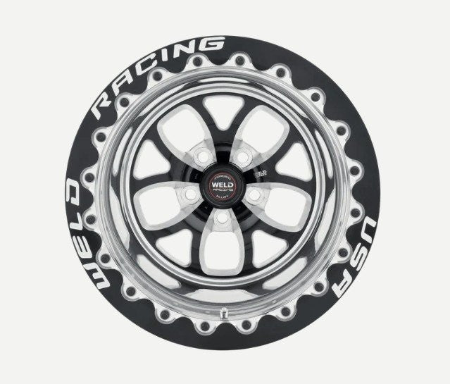 WELD RT-S S76 15 x 8.33" Wheel, Polished with Black Center, Single Beadlock for M/T - WE76MB508A55F WE76MB508A55F