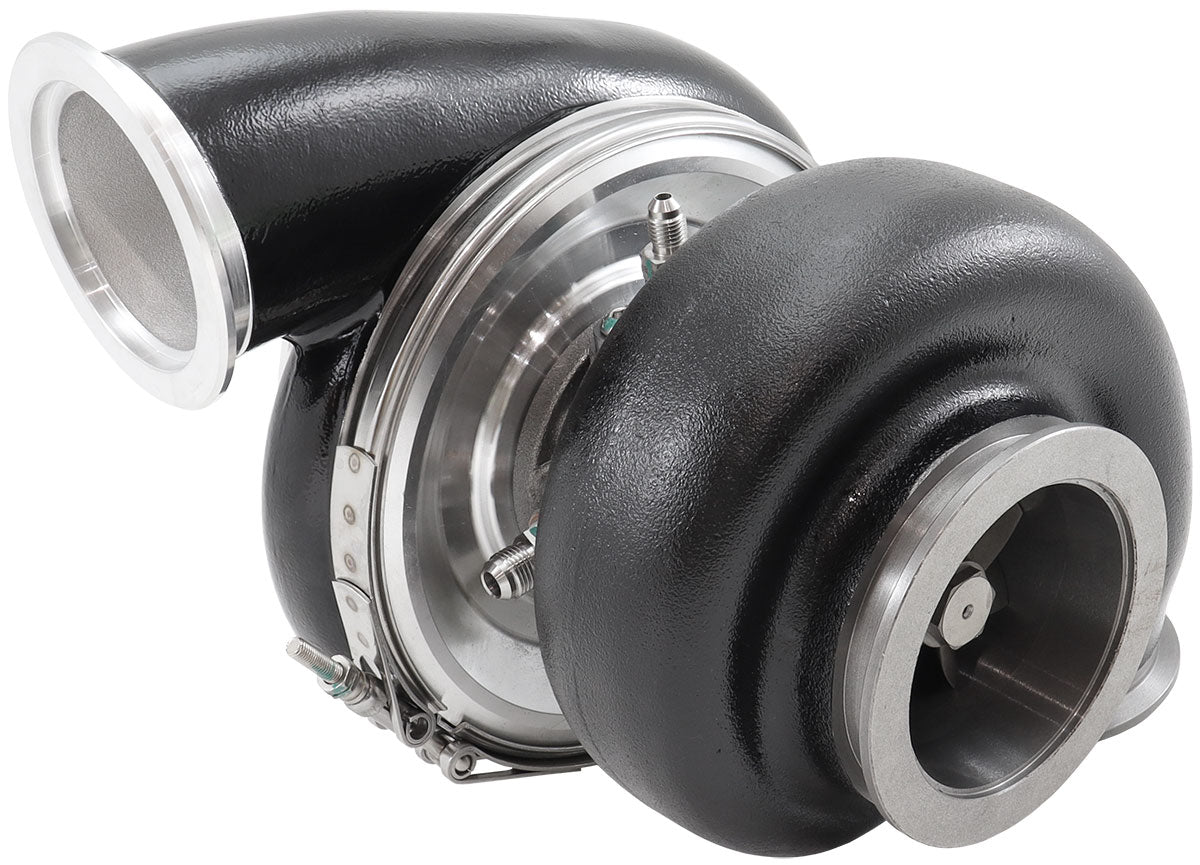 Aeroflow BOOSTED 8082 V-BAND 1.28 Turbocharger 1600HP, Hi Temp Black Finish - AF8005-4206BLK