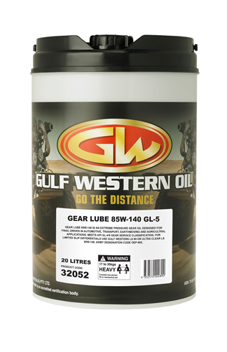 Gulf Western Gear Lube GL-5 85W-140 Gearbox/Diff Oil 32052