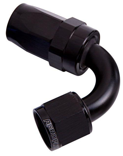 Aeroflow 100 Series Taper 120° Swivel Hose End -8AN (AF104-08BLK) AF104-08BLK