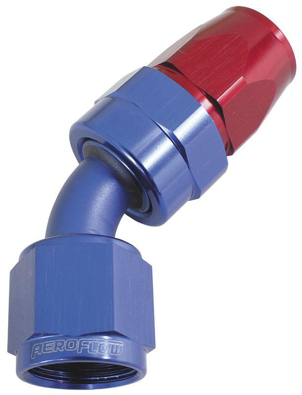 Aeroflow 200 Series PTFE 45° Hose End -6AN (AF202-06D) AF202-06D