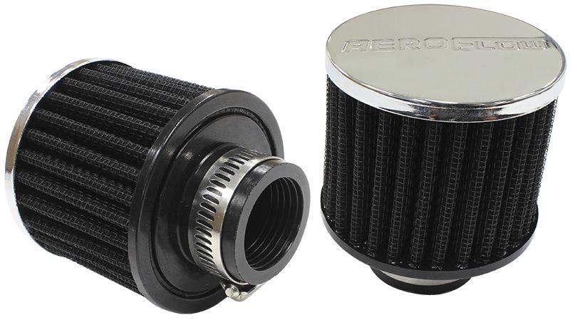 Aeroflow Chrome Clamp On Breather (AF2871-1390) AF2871-1390