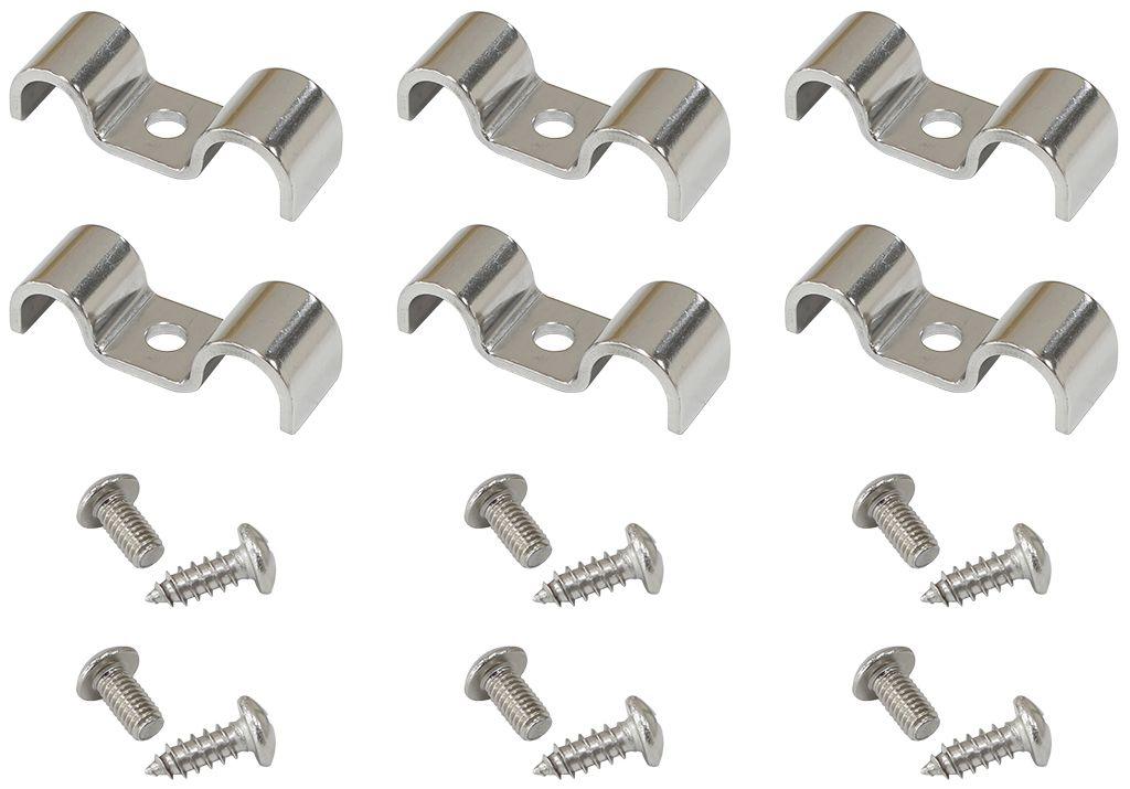 Aeroflow Dual Stainless Steel Hard line Clamps (6 Pack) (AF300-06-05) AF300-06-05