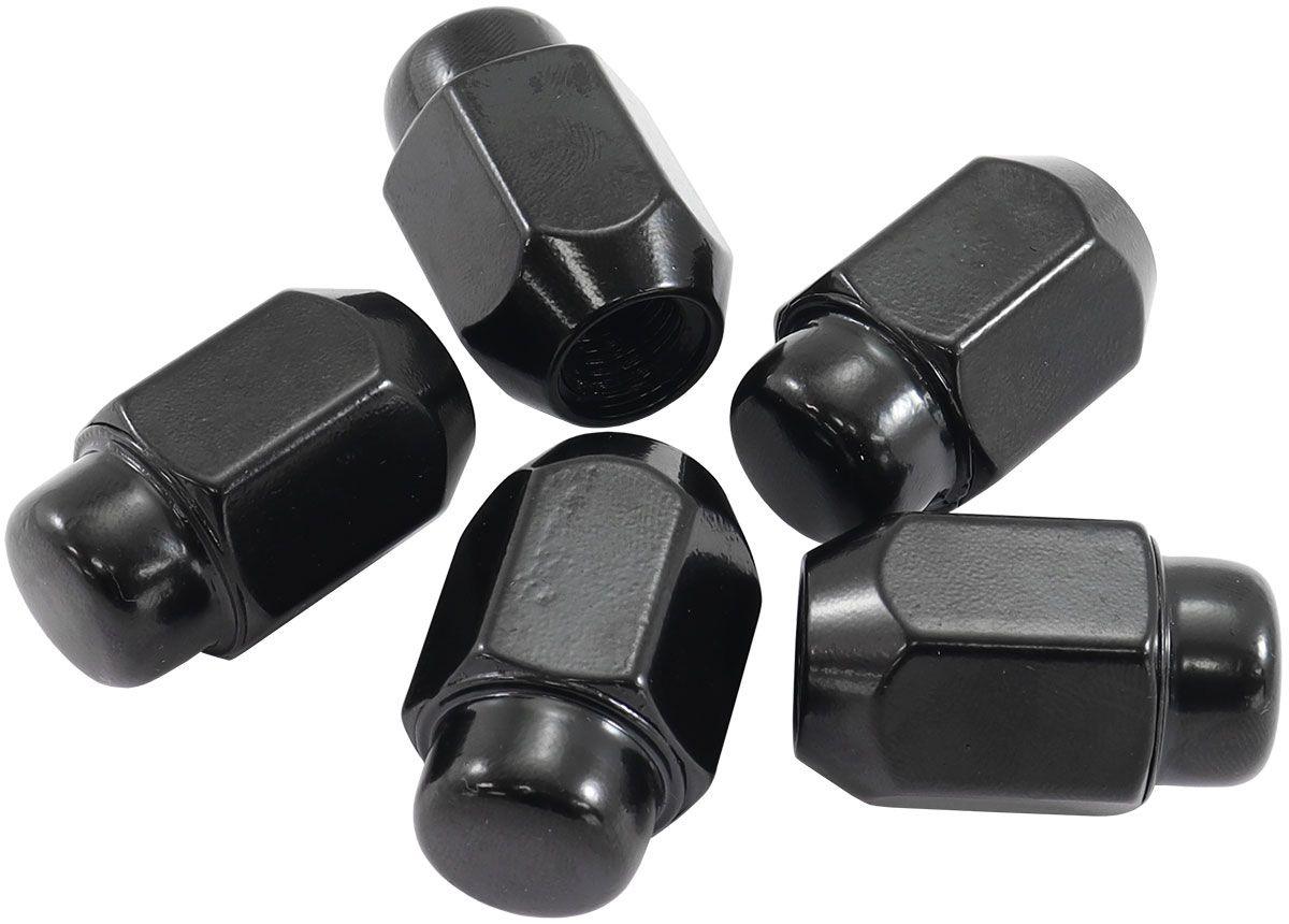 Aeroflow Acorn Medium Closed Black Wheel Nuts - 7/16-20" (AF3021-2000) AF3021-2000