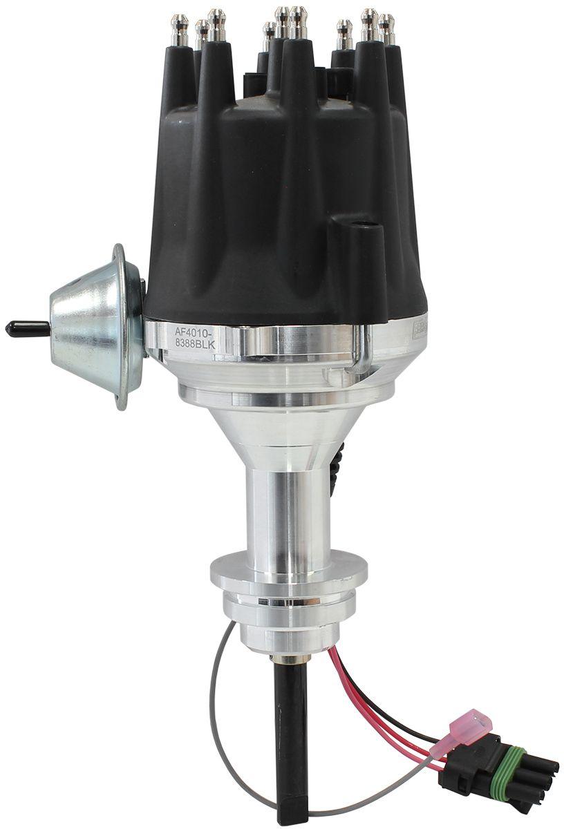 Aeroflow XPRO Chrysler Ready to Run Distributor, Machined Aluminium Body with Black Cap (AF4010-8388BLK) AF4010-8388BLK