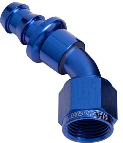Aeroflow 400 Series Push Lock 45° Hose End -10AN (AF402-10) AF402-10