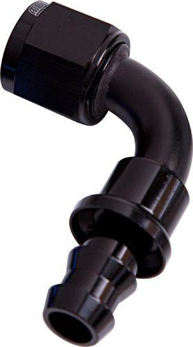 Aeroflow 400 Series Push Lock 90° Hose End -6AN (AF403-06BLK) AF403-06BLK