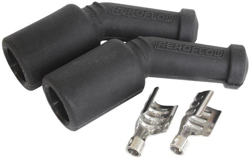 Aeroflow Xpro Silicone 45° GM LS Coil Boots & Terminals (AF4030-3304) AF4030-3304