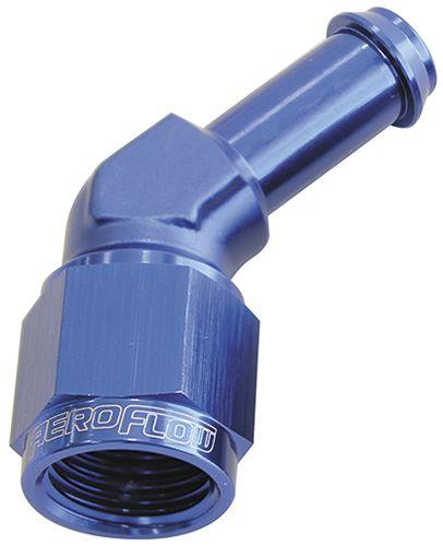 Aeroflow 45° Hose Barb 5/16" to -6AN (AF412-06-05) AF412-06-05