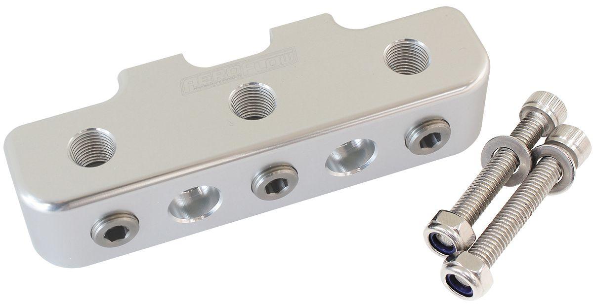 Aeroflow Pressure Sensor Block - Silver (AF456-03S) AF456-03S