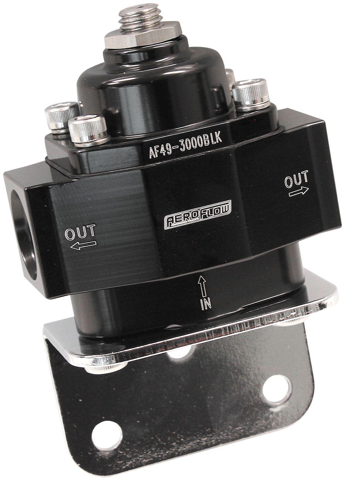 Aeroflow Billet 2-Port Fuel Pressure Regulator with -8 ORB Ports (AF49-3000BLK)