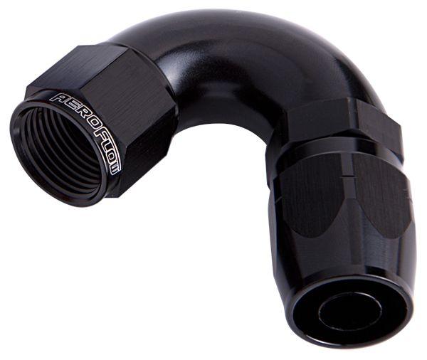 Aeroflow 550 Series Cutter One-Piece Full Flow Swivel 120° Hose End -4AN (AF554-04BLK) AF554-04BLK