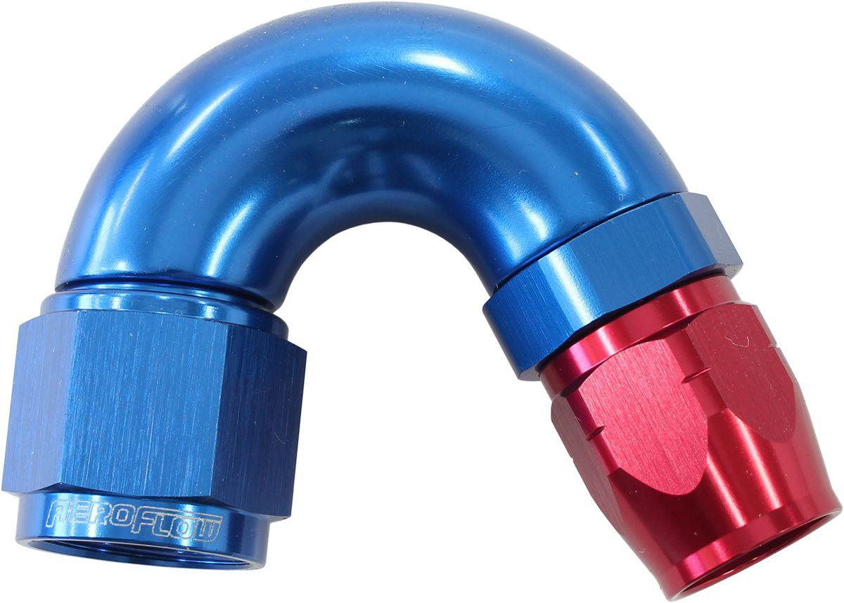 Aeroflow 550 Series Cutter Style One Piece Swivel 150° Stepped Hose End -8AN to -6 Hose (AF555-06-08) AF555-06-08