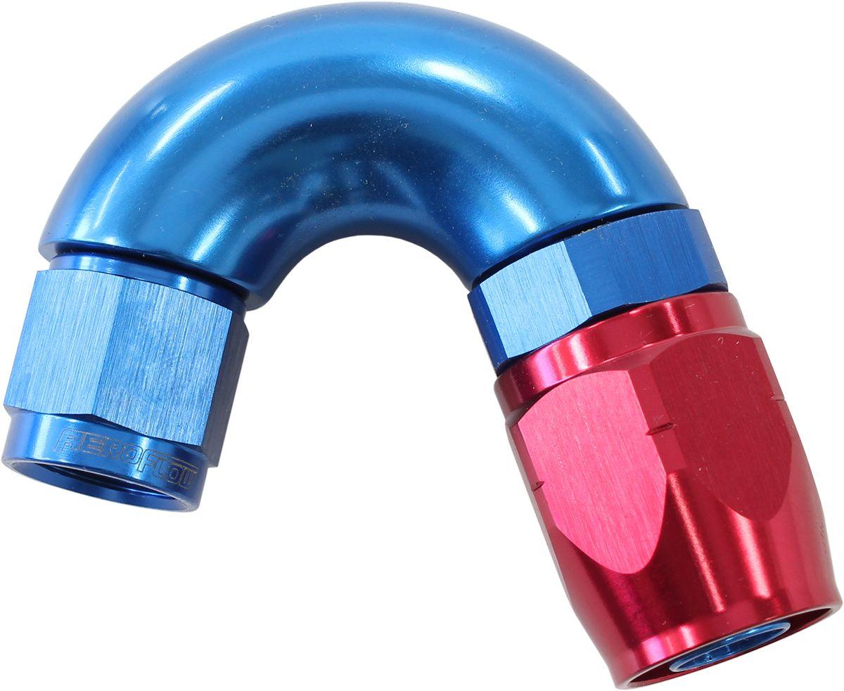 Aeroflow 550 Series Cutter Style One Piece Swivel 150° Stepped Hose End -6AN to -8 Hose (AF555-08-06) AF555-08-06
