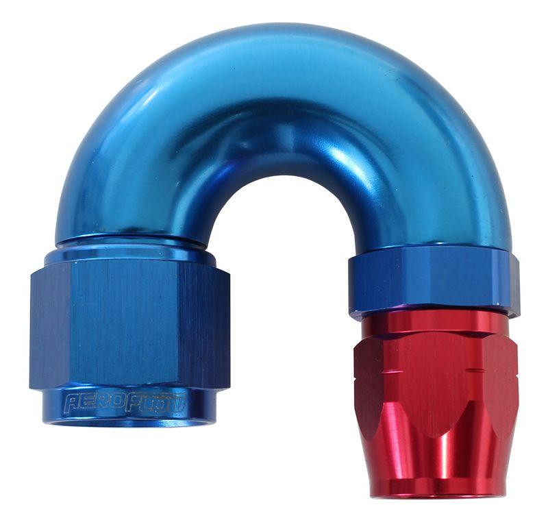 Aeroflow 550 Series Cutter Style One Piece Swivel 180° Stepped Hose End -10AN to -8 Hose (AF556-08-10) AF556-08-10