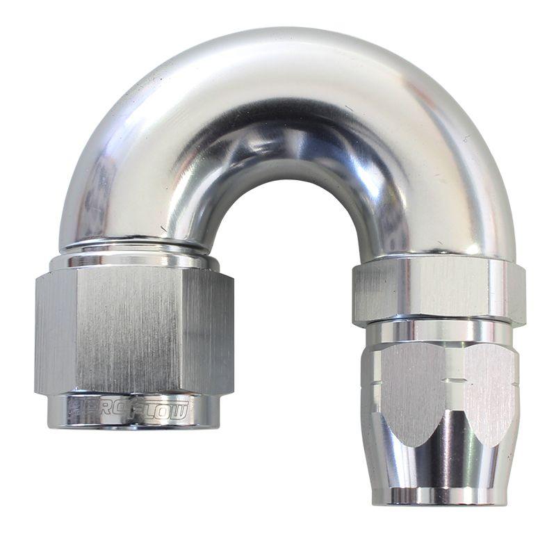 Aeroflow 550 Series Cutter Style One Piece Swivel 180° Stepped Hose End -12AN to -16 Hose (AF556-16-12S) AF556-16-12S