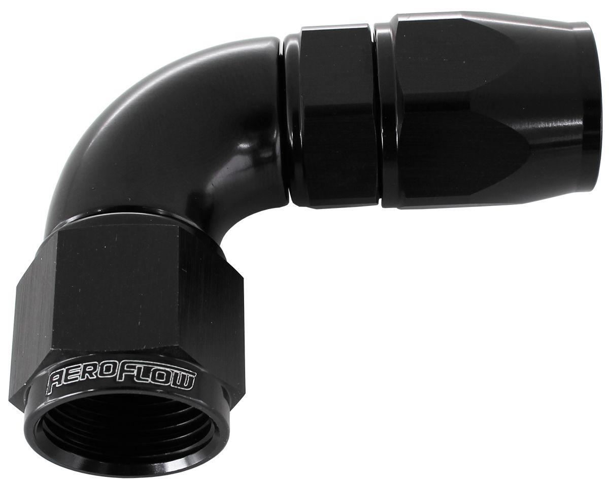 Aeroflow 570 Series PTFE 90° Hose End -8AN (25 Pack) (AF573-08DBLK-25) AF573-08DBLK-25