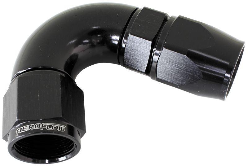Aeroflow 570 Series PTFE 120° Hose End -10AN (AF574-10DBLK) AF574-10DBLK