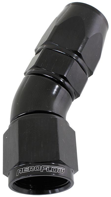 Aeroflow 570 Series PTFE 30° Hose End -8AN (AF577-08DBLK) AF577-08DBLK