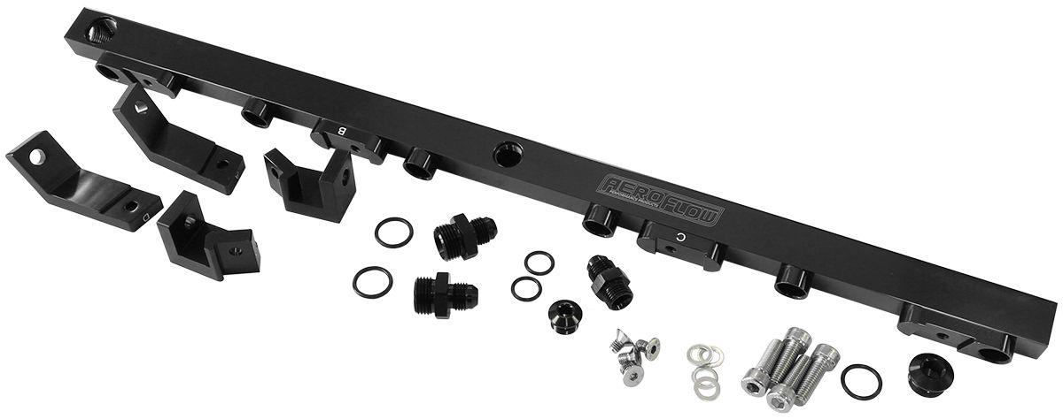 Aeroflow Ford BA-BF Barra 4.0L DOHC Billet EFI Fuel Rail - Black (AF64-2004BLK) AF64-2004BLK