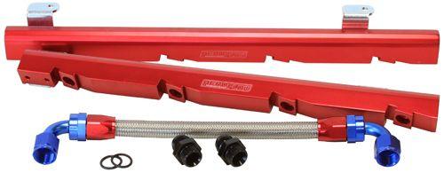Aeroflow Holden 304-355 V8 Billet EFI Fuel Rails - Red (AF64-2008R) AF64-2008R