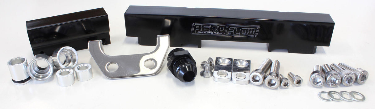 Aeroflow Mazda Series 4,5 13B Billet EFI Fuel Rails - Black (AF64-2013BLK)