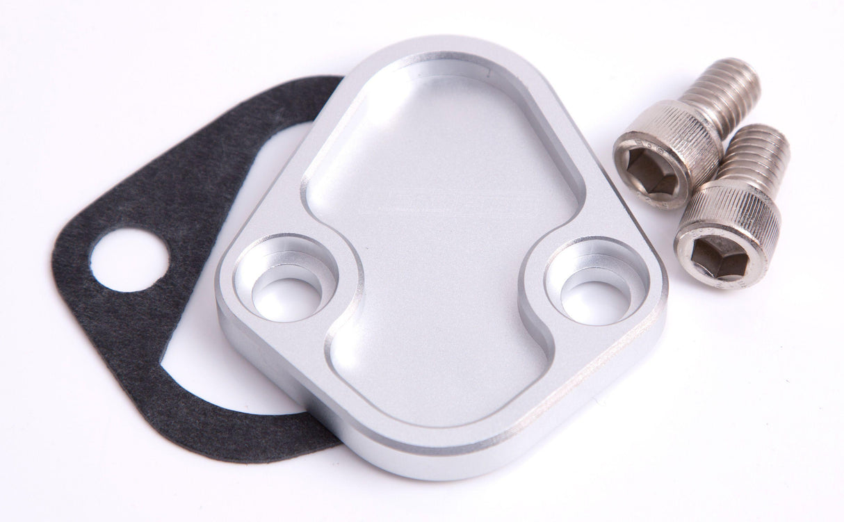 Aeroflow Billet Fuel Pump Block-Off Plate - Silver (AF64-2027S) AF64-2027S