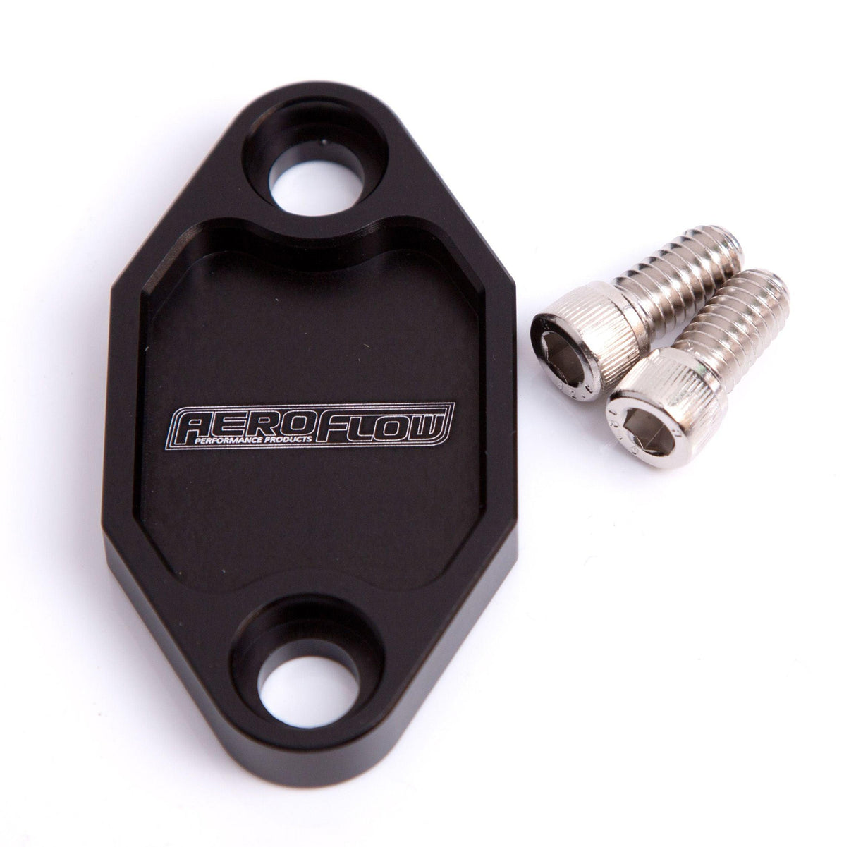 Aeroflow Billet Fuel Pump Block-Off Plate - Black (AF64-2029BLK) AF64-2029BLK
