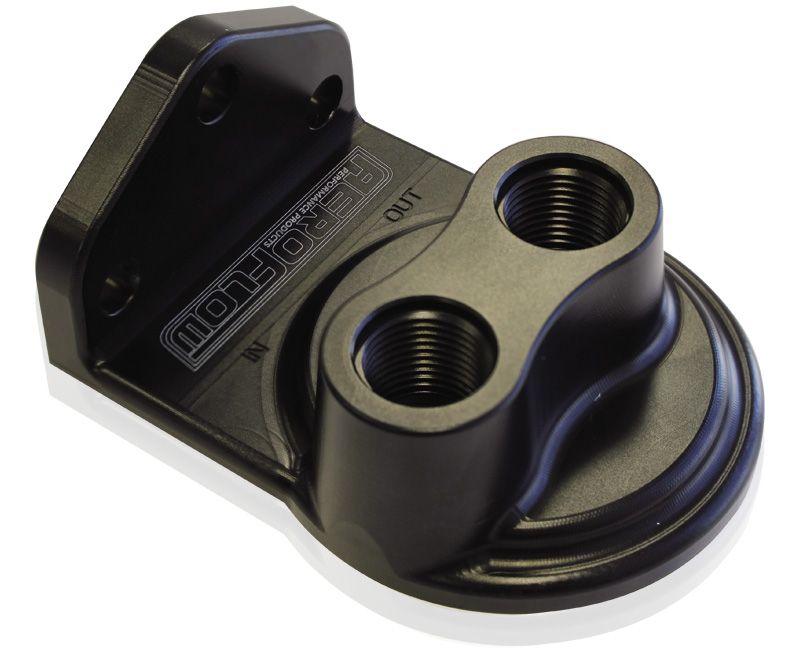 Aeroflow Billet Remote Oil Filter Head (AF64-2075) AF64-2075