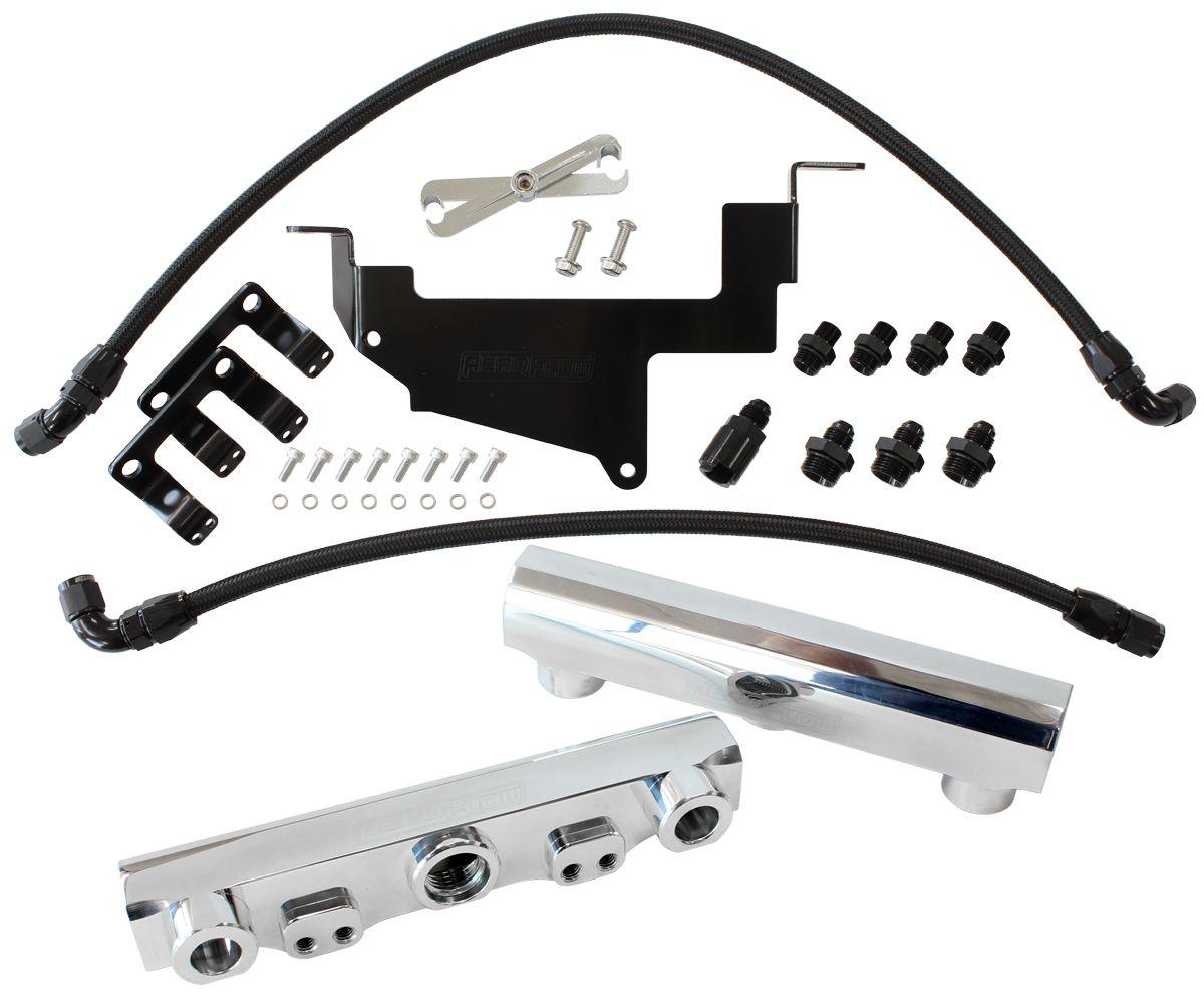 Aeroflow Subaru, Toyota, Scion FA20 Billet EFI Fuel Rail Kit - Polished (AF64-2131P) AF64-2131P