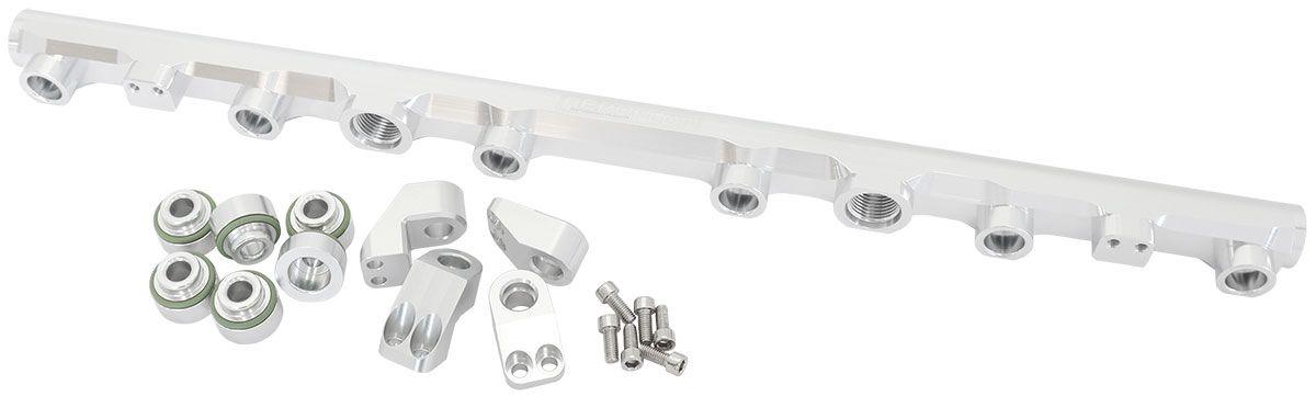 Aeroflow Toyota 2JZ-GTE Billet EFI Fuel Rail - Silver (AF64-2259S) AF64-2259S