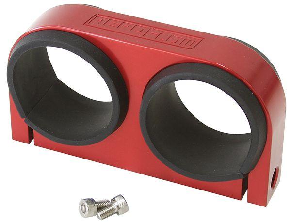 Aeroflow Dual Billet Fuel Pump Bracket - Red (AF64-2902R) AF64-2902R