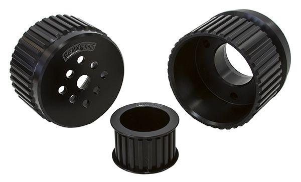 Aeroflow Chevrolet Gilmer Drive Kit (Belt not included) - Black Finish (AF64-3001BLK) AF64-3001BLK