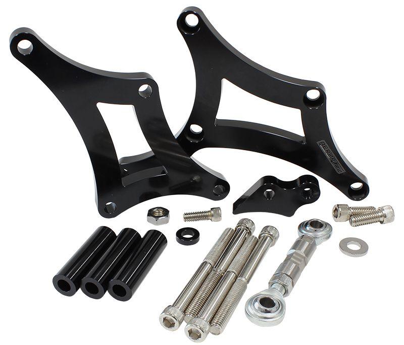 Aeroflow Low Mount Billet Alternator Bracket (AF64-4035BLK) AF64-4035BLK
