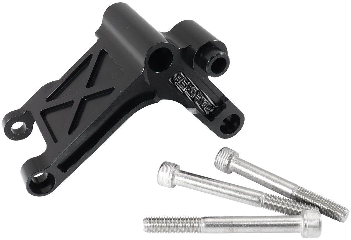 Aeroflow GM LS Billet Alternator Bracket to suit VE-VF Commodore Belt Line - Black (AF64-4098BLK) AF64-4098BLK