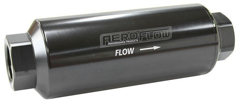 Aeroflow 40 Micron Pro Filter with -12AN ORB Ports (AF66-2043BLK-40) AF66-2043BLK-40