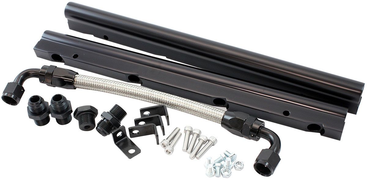 Aeroflow GM LS Fuel Rail Kit for Cathedral Port Carburettor Hi Rise Single Plane EFI Intake Manifold (AF6999-5001) AF6999-5001