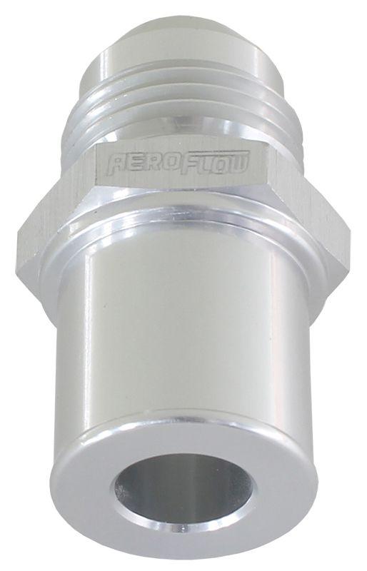 Aeroflow Press In Rear Valve Cover Breather Adapter -8AN Silver (19mm O.D) (AF708-08RS) AF708-08RS