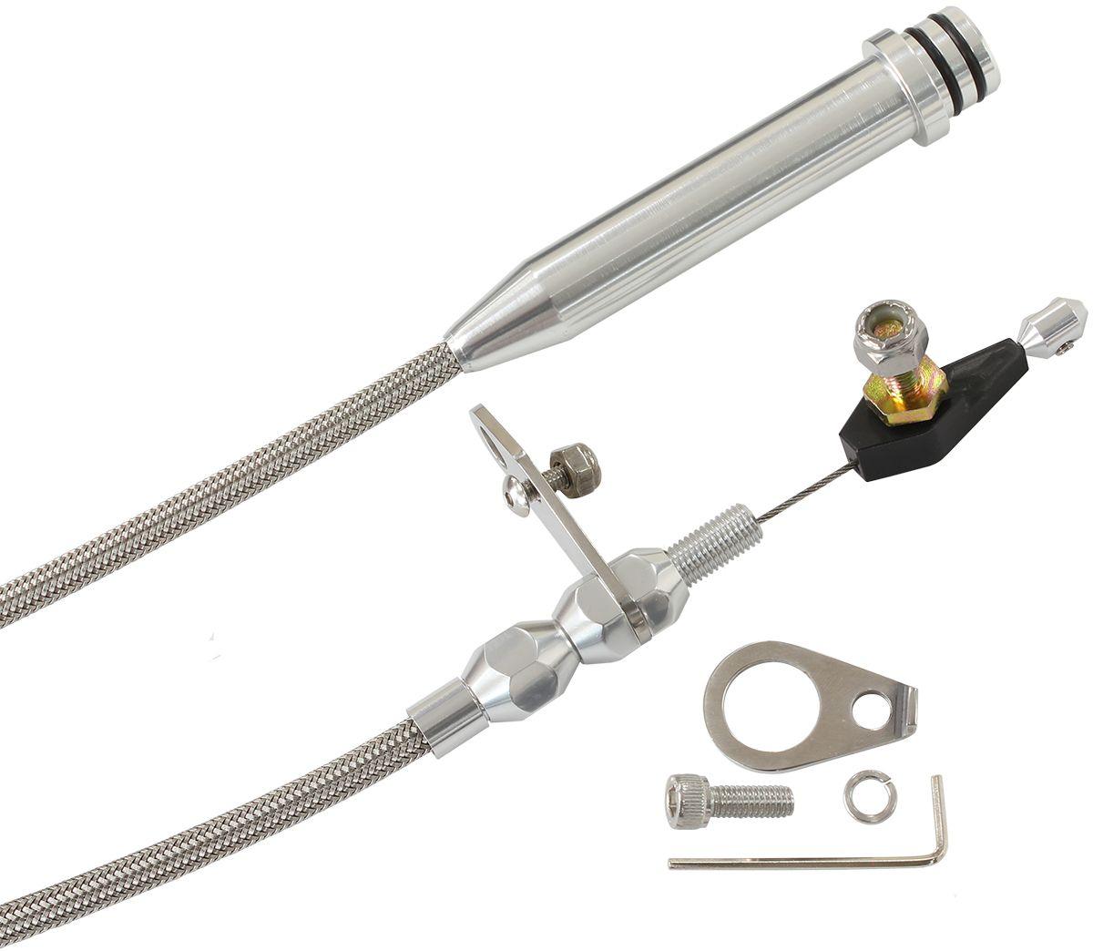 Aeroflow Kickdown Cable With Stainless Steel Cover & Chrome Ends (AF72-7000) AF72-7000