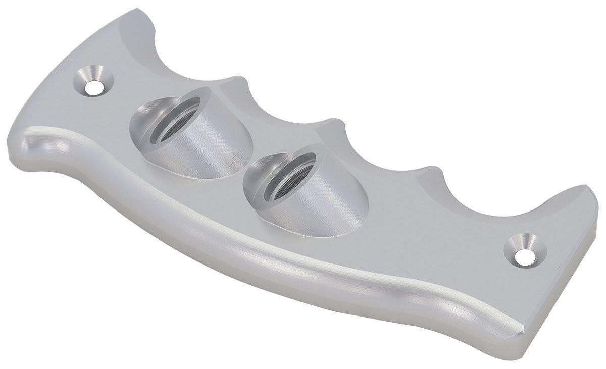 Aeroflow Pistol Grip Drivers Side Dual Button Plate, Silver (AF72-9923)