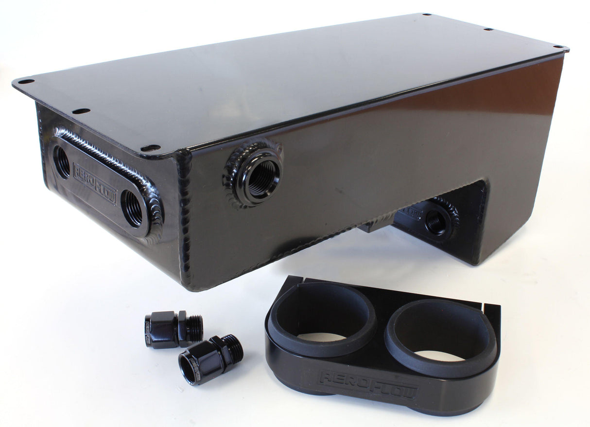 Aeroflow Dual EFI Pump Under-Car Surge Tank (AF77-1044BLK) AF77-1044BLK