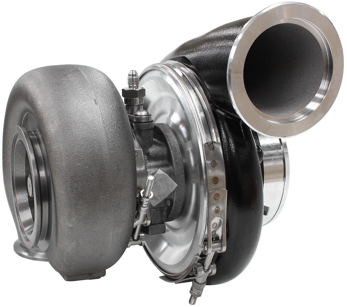 Aeroflow BOOSTED 7975 1.15 Reverse Rotation Turbocharger 1450HP, Hi Temp Black Finish (AF8005-4111BLK)