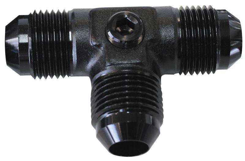 Aeroflow Flare AN Tee -6AN (AF824-06PBLK) AF824-06PBLK