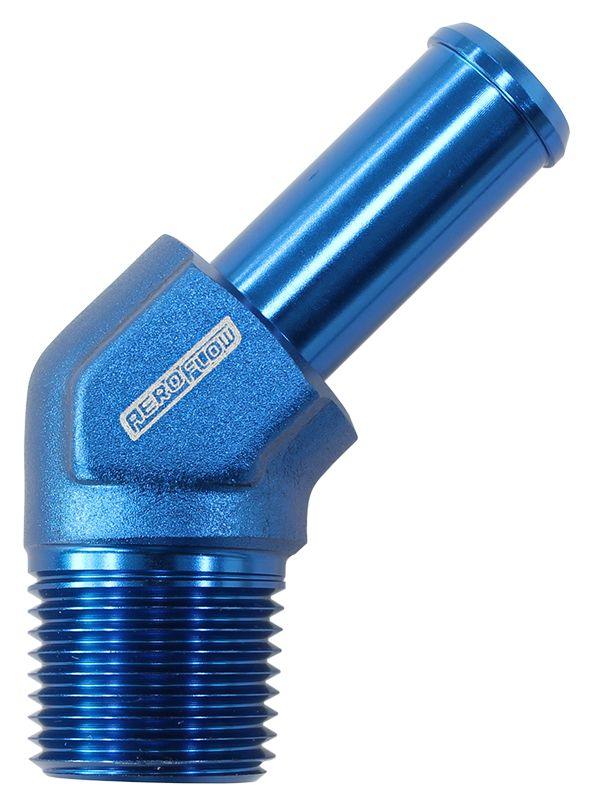 Aeroflow Male NPT to 45° AN Hose Barb (AF845-08AN) AF845-08AN
