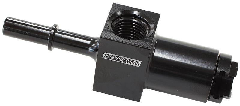 Aeroflow Push-On 3/8" Female to Male EFI Fuel Fitting - Black (AF905-02BLK) AF905-02BLK
