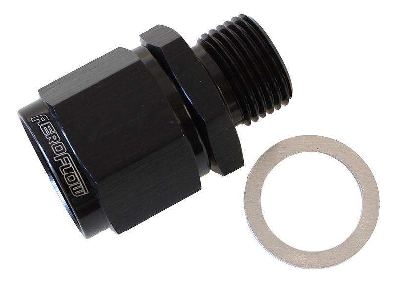 Aeroflow Male M18 x 1.5 to Female -10AN Swivel Adapter (AF906-10-M18BLK) AF906-10-M18BLK