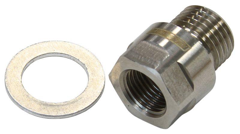 Aeroflow Metric Pipe Reducer M12 x 1.25 to 1/8" (AF912-M12-01SS) AF912-M12-01SS