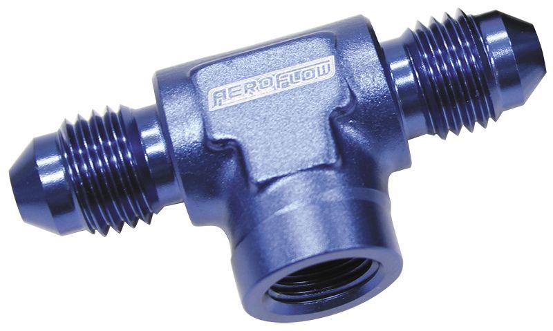 Aeroflow Male Tee with Female 1/8" -4AN (AF918-04-02) AF918-04-02